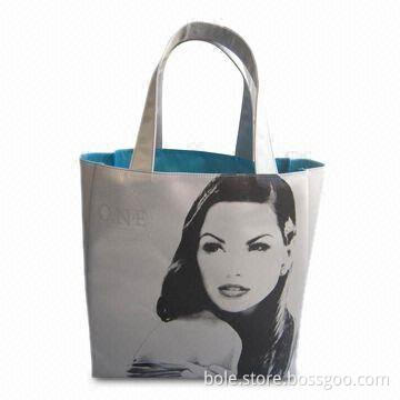 OEM/ODM Promotional Tote Bag, Made of Satin Material, with Nice Print Logo and Large Size